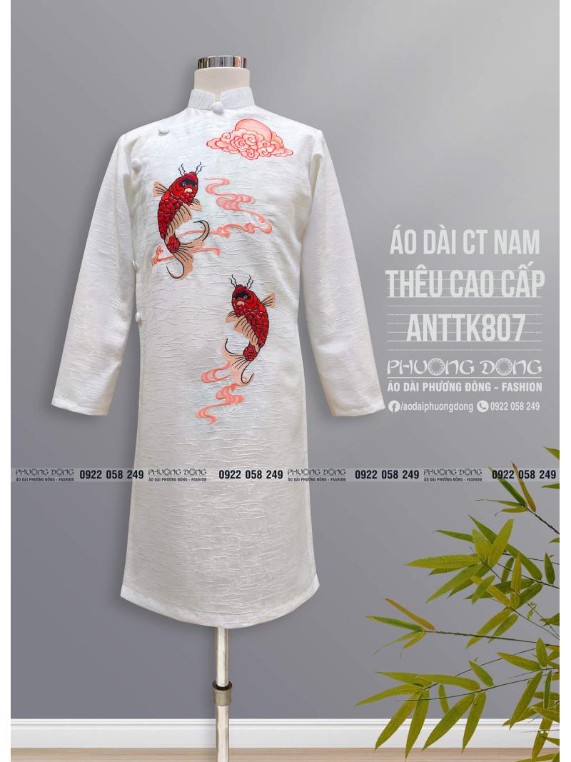 Áo Dài Cách Tân Nam Thêu Cao Cấp ANTTK807